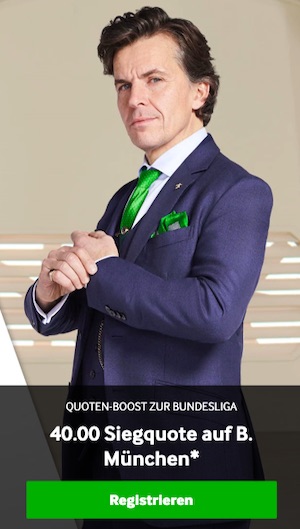 Betway Bayern Quote 40.00 gegen Wolfsburg