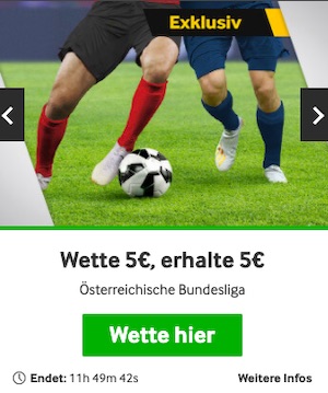 Betway Bundesliga Österreich 5 Euro