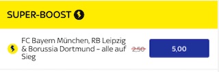 Skybet Bayern Dortmund Leipzig Super Boost