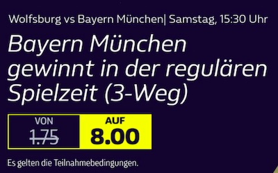 William Hill Bayern gewinnt gegen Wolfsburg Boost