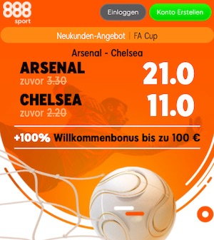 888sport FA Cup Finale Quoten