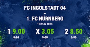 Bet at Home Ingolstadt Nürnberg Quotenboost