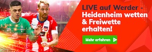 Bahigo Werder gegen Heidenheim Freiwetten