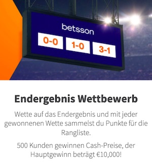 Betsson Endergebnis Wettbewerb