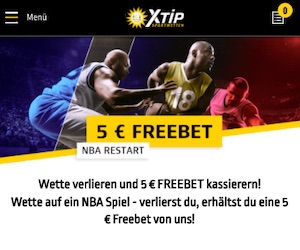 XTiP NBA FreeBet 5 Euro