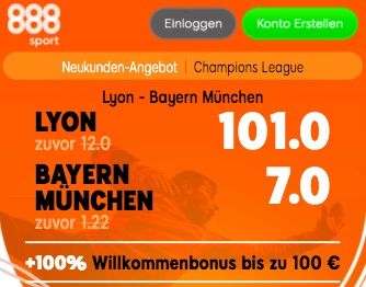Lyon vs Bayern Quoten Boost