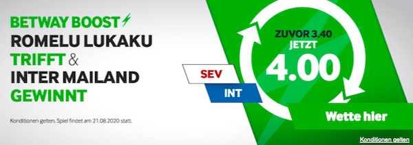 Inter Lukaku Boost bei Betway