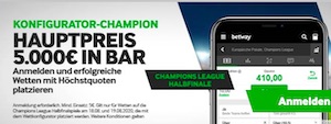 Betway 5.000€ Konfigurator Champion