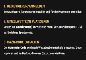 Bwin DAZN Code Aktion