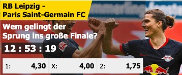 Interwetten RB Leipzig vs. PSG Quoten