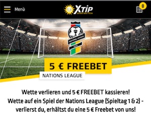 XTiP Nations League 5 Euro FreeBet