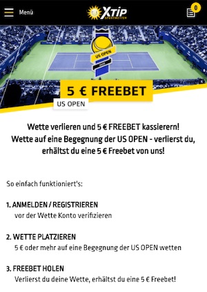 XTiP US Open FreeBet