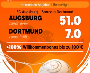 888sport Augsburg Dortmund Quoten