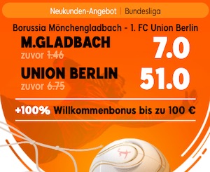 888sport M´Gladbach Union Berlin Quoten