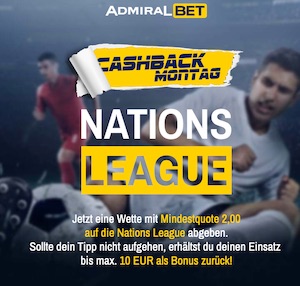 Admiralbet Cashback Montag Nations League