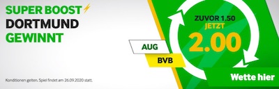 Betway Augsburg Dortmund Super Boost