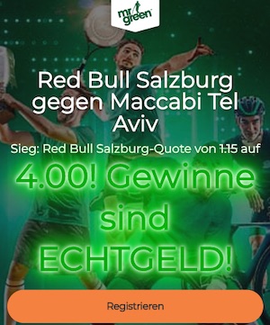 Mr. Green Salzburg Quote gegen Tel Aviv