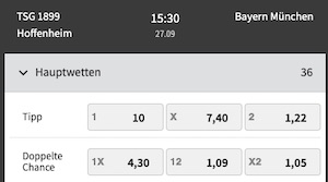 Tipico Hoffenheim Bayern Quoten