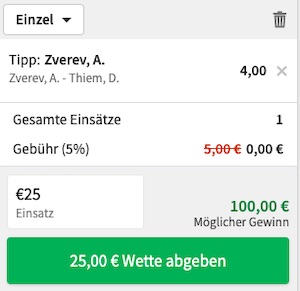 Tipico Zverev Thiem Quoten