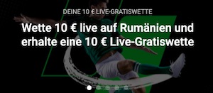 Österreich Rumänien Unibet 10€ Euro Gratis
