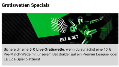 Unibet Premier League La Liga Gratiswetten Specials