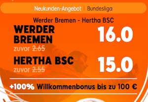 888sport Werder Bremen Hertha BSC Quoten