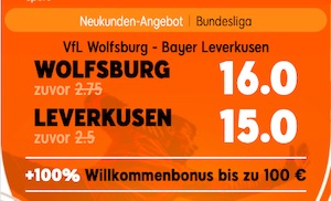 888sport Wolfsburg Leverkusen Quoten