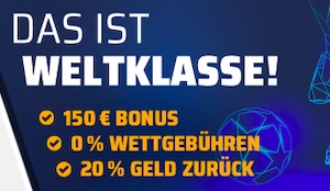 Bet3000 150€ Einzahlungsbonus