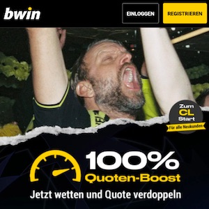 100% Quoten Boost zur Champions League bei Bwin