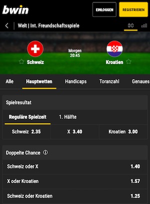 Bwin Schweiz Kroatien Quoten