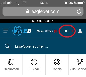 Einzahlung starten Eaglbet