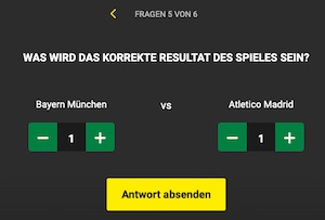Unibet Bayern Atletico Tippspiel