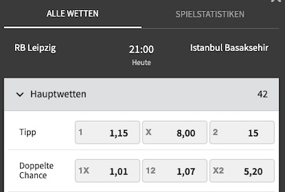Tipico Leipzig Basaksehir Quoten