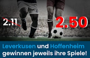 Eaglebet Leverkusen und Hoffenheim Quoten Boost