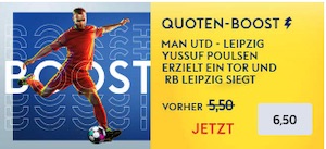 SkyBet ManU Leipzig Poulsen Boost
