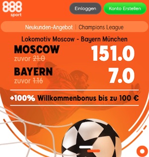 888sport Lok Moskau Bayern Quote Boost