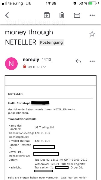 Mit Neteller auszahlen bei Eaglebet