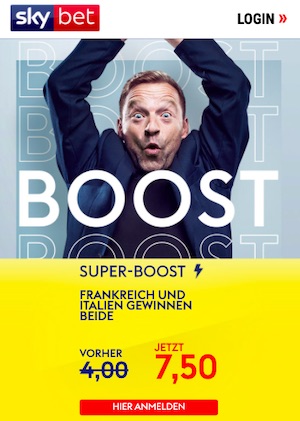 Frankreich Italien Super Boost SkyBet