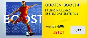 Haaland erzielt das 1. Tor SkyBet Quoten Boost