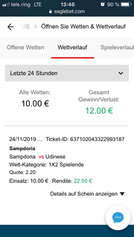 Eaglebet wetten auf Serie A