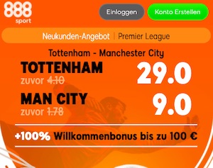 888sport Tottenham Man City Boost