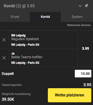 unibet leipzig paris gratiswette
