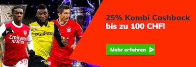 100 CHF Kombiwetten Bahigo Cashback