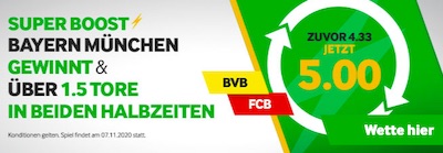Betway Bayern Boost gegen Dortmund