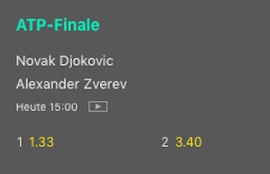 Zverev Djokovic Quoten Bet365