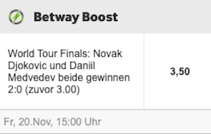 Betway Djokovic + Medvedev Boost