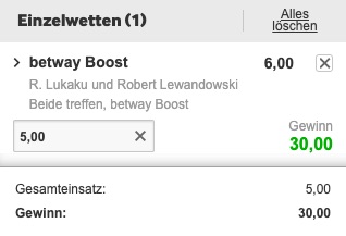 Betway Lukaku Lewandowski Boost