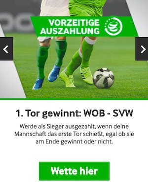 Wolfsburg Werder 1. Tor Gewinnt betway
