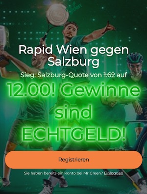 Mr Green Rapid Salzburg Quoten Boost Sieg RB