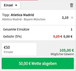 Atletico Bayern Tipico Wette